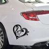 Car Exterior Decor Creative Sticker Treble Clef Heart Music Decal DIY Reflective Car Decoration Auto Parts
