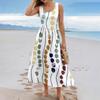 Ladies' Floral Summer Casual and Fashionable Sleeveless Long Dress