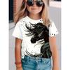 Girls' T-Shirts Summer 3d Print Fashion Short Sleeved Tops Casual T-Shirts Girls' Clothing Children T-Shirts