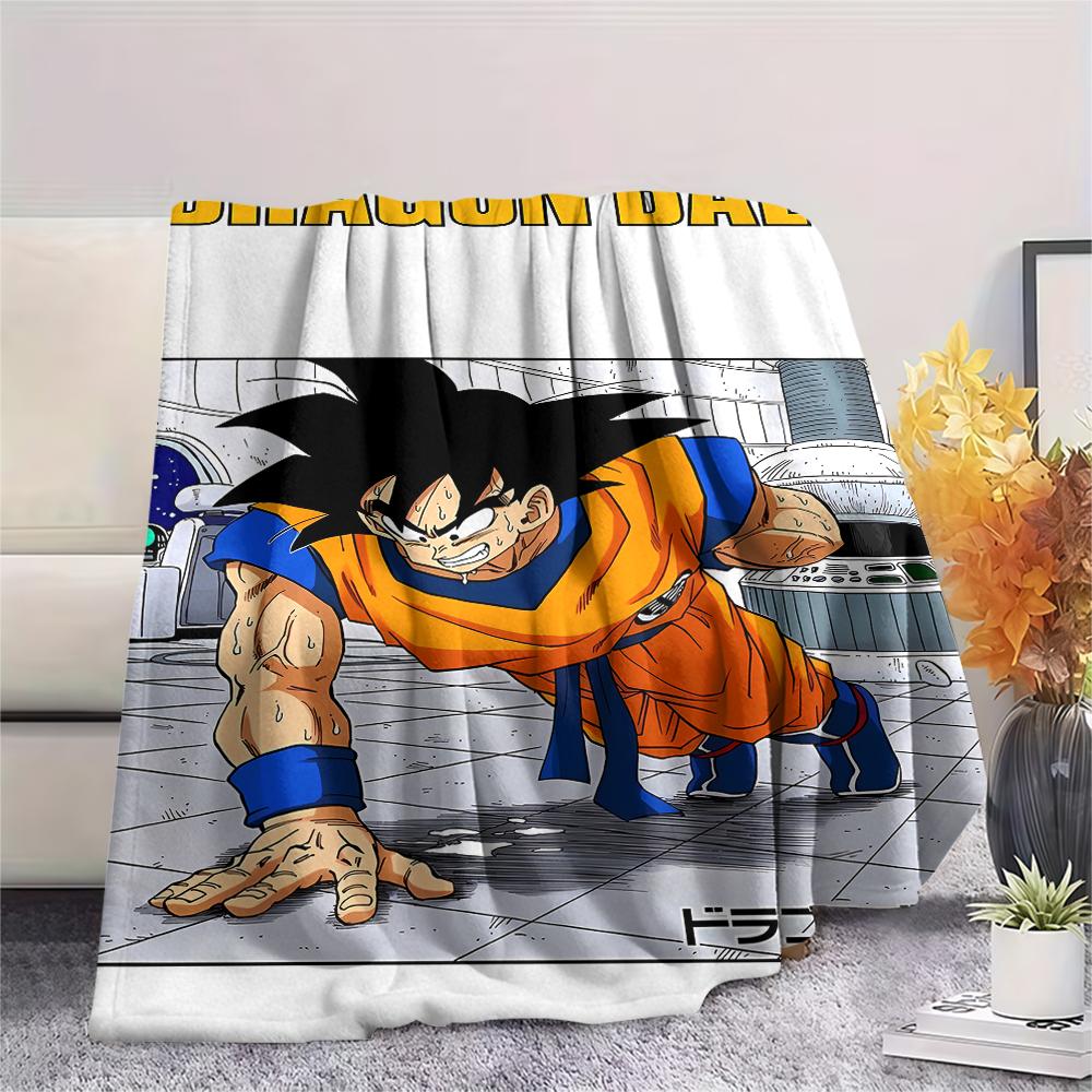Dragon Ball character Print Flannel Blanket High quality Comfortable for All Seasons Home Decor Warmth and Comfort Perfect for Christmas Gifts
