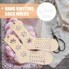Wooden Sock Blockers Adjustable Sock Knitting Crochet Stocking Display Molds Knit Sock Form Stretchers