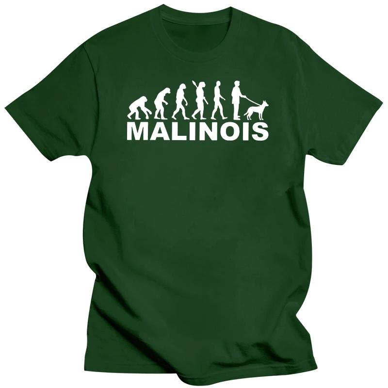 Funny Malinois Evolution T Shirt Men Cotton Fashion T-shirt Short Sleeve Belgian Shepherd Malinois Dog Tee Tops Slim Fit Appare