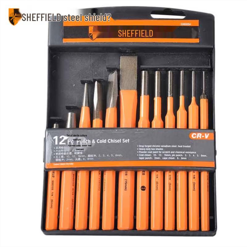 SHEFFIELD 12-Piece Punch and Chisel Set