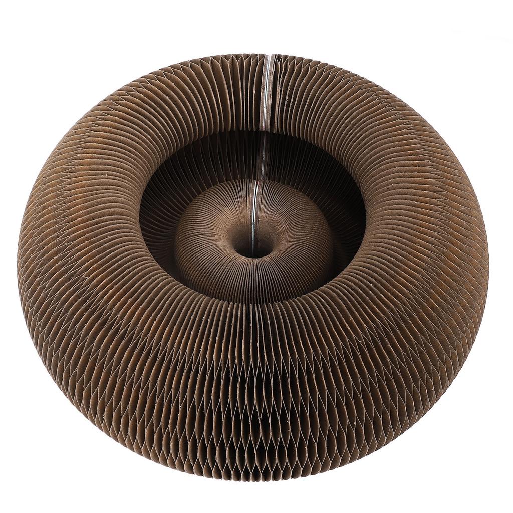 Cat Accordion Scratcher Corrugated Paper with Bell Ball Anti Scratch Foldable Cat Scratching Board