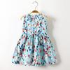 Princess Girl Summer Dress With Cotton Silk Fabric Cute Dot Print For Toddler Kids