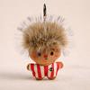Funny Plush Keychain Cute Bag Charms with Pom Pom Hair Soft Stuffed Keyrings for Handbag Backpack Purse Accessory