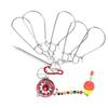 Stainless Steel 5 Hooks Lock Live Fish Buckle Fishing Stringer Clip Outdoor Tackle Tools