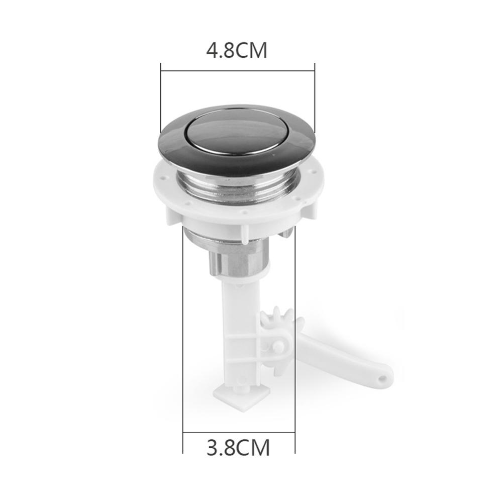 Button Toilet Tank 38mm ABS Bathroom Toilet Push Silver