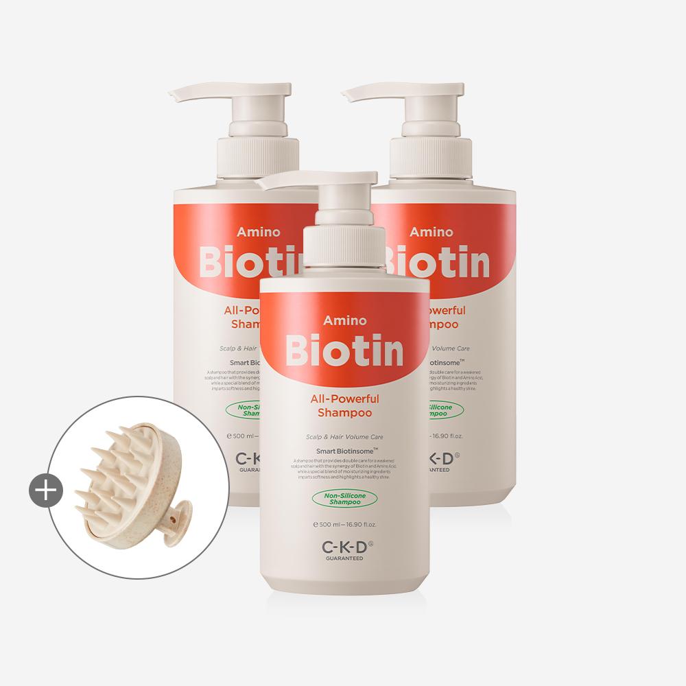 CKD Amino Biotin All Powerful Shampoo 500ml 3 bottles