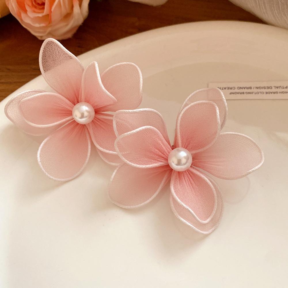 Big Floral Iron Mesh Flower Earrings Iron Wire Ladies Stud Earrings  Daily Wear