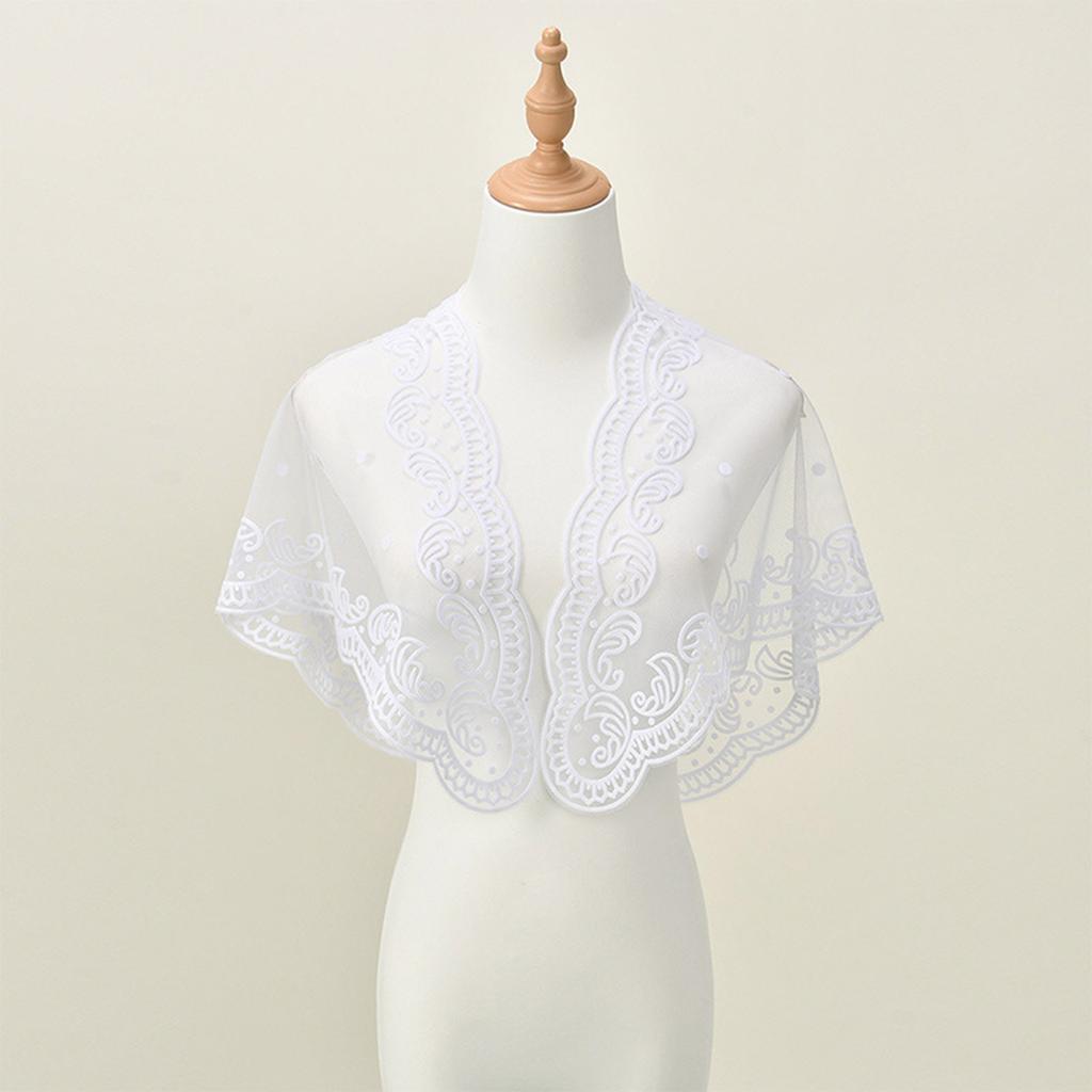 Elegant Embroidered Virgin Mary Scarf Soft & Breathable Shawl Hijab Headscarf for Religious Ceremonies and Daily Wear