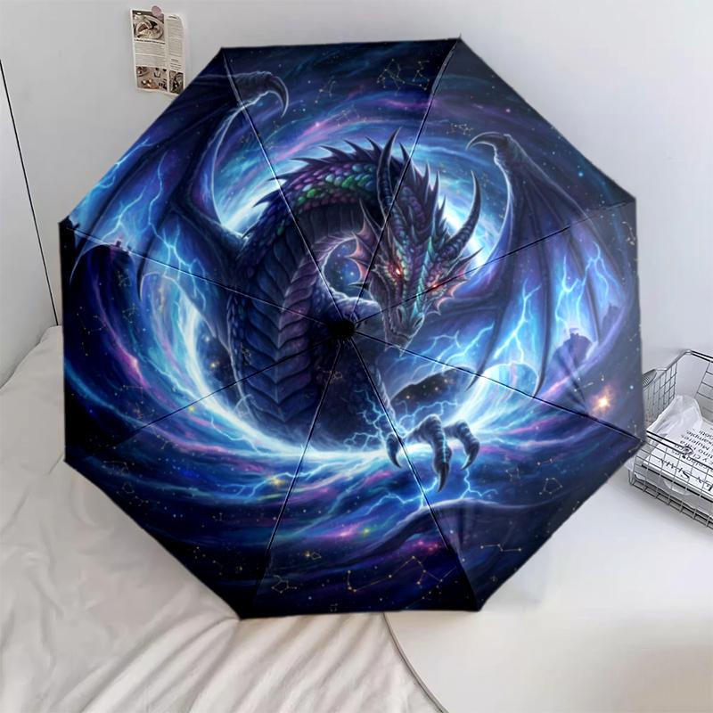 

1 шт. Автоматична складана парасолька - Мультяшний візерунок, Портативна та складана конструкція з 8 спицями, Різдвяні подарунки на День народження