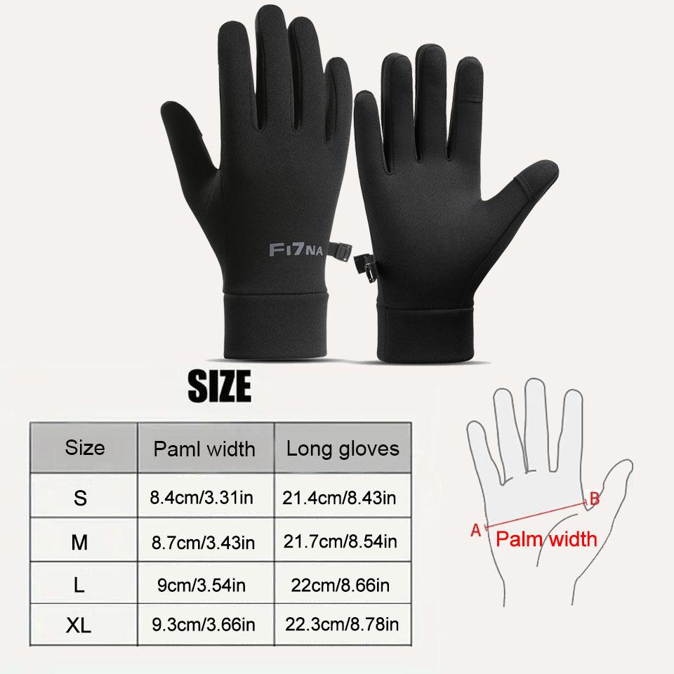 Loogdeel Winter Waterproof Cycling Gloves Thermal Warm Anti Slip Touch Screen Full Finger for Gym Fitness