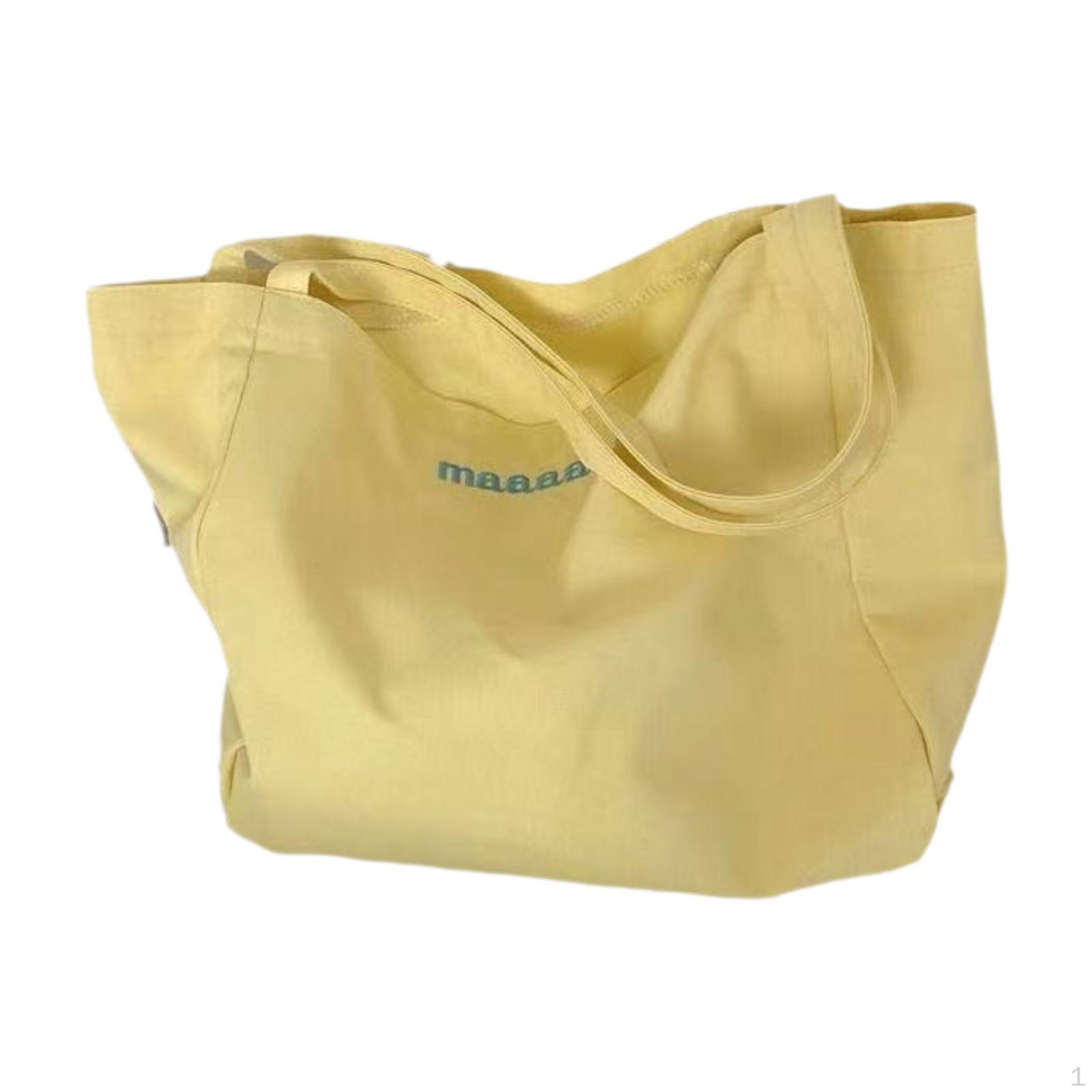 

Полотняна сумка 34 см x 34 см багаторазова на плече великої ємності для тренажерного залу жовтий