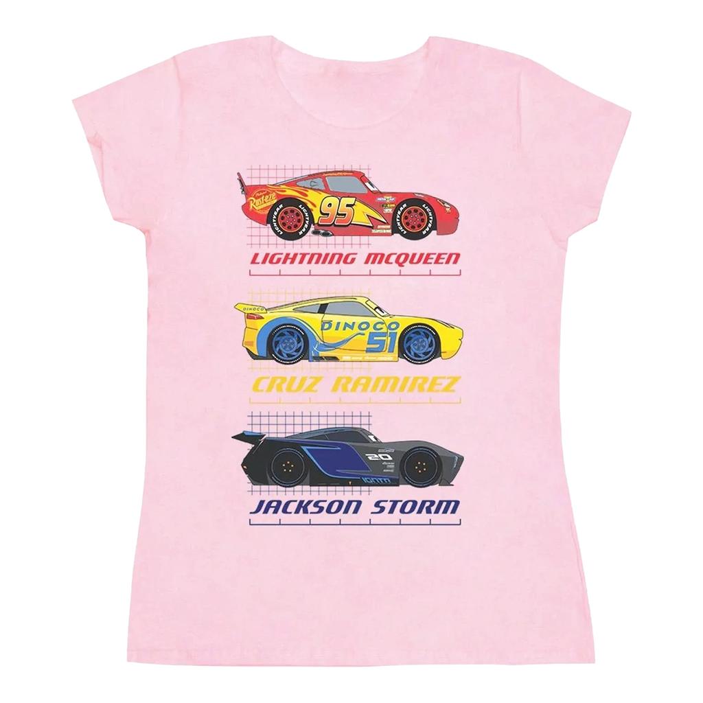 Cars T-shirt in Cotone Profilo da Gara per Ragazzo