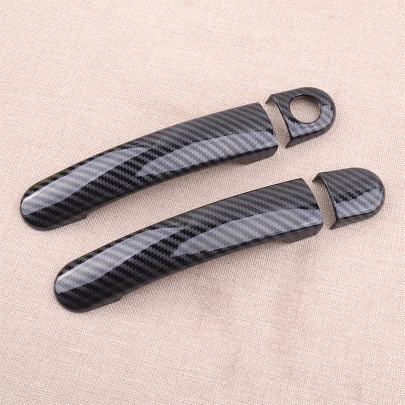 9pcs/Set Carbon Fiber Style ABS Door Handle Cover Trim Accessories Fit for VW Tiguan Jetta MK6 Polo 2012 2013 2014