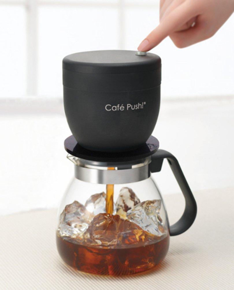 Macmar Cafe Push Coffee Dripper, Time-Saving, No Paper Filter Required, Immersion Method, Black, AA0018