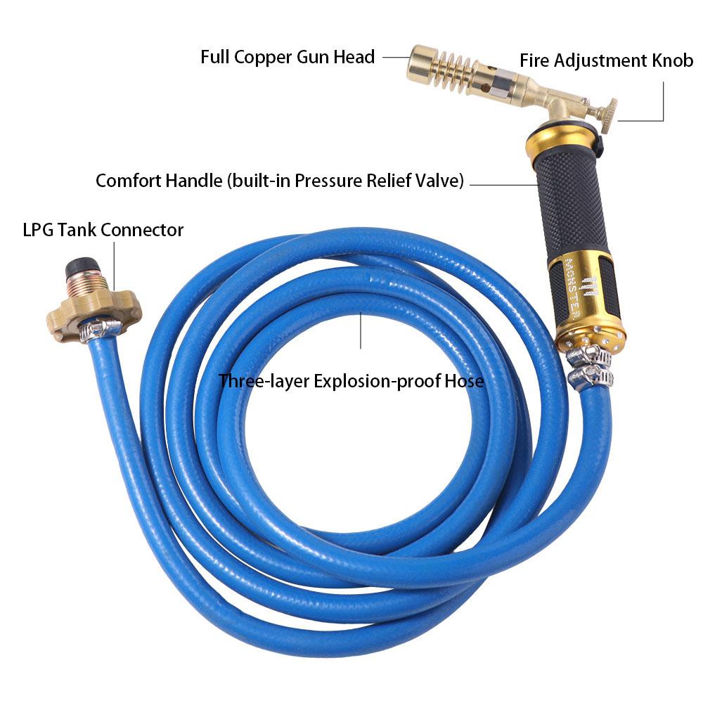 High Temperature Liquefied Propane Torch Copper Soldering Tool Blue Flame Welding Torch  Heating