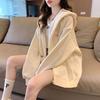 David Coat Cardigan Women Spring New Style American Loose Hood Casual Sports Top Trendy