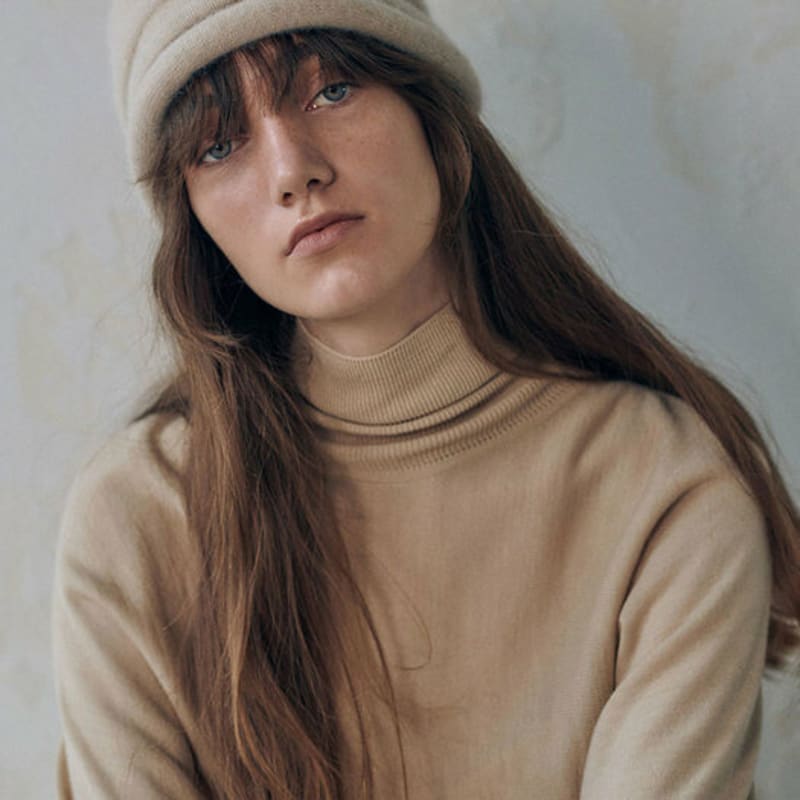 

SHINJEO Angora Long Beanie_Beige FREE