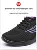 Women's Soft Sole Shock-Absorbing Dance Shoes with Breathable Mesh and Mid-Heel for Casual Square Dancing