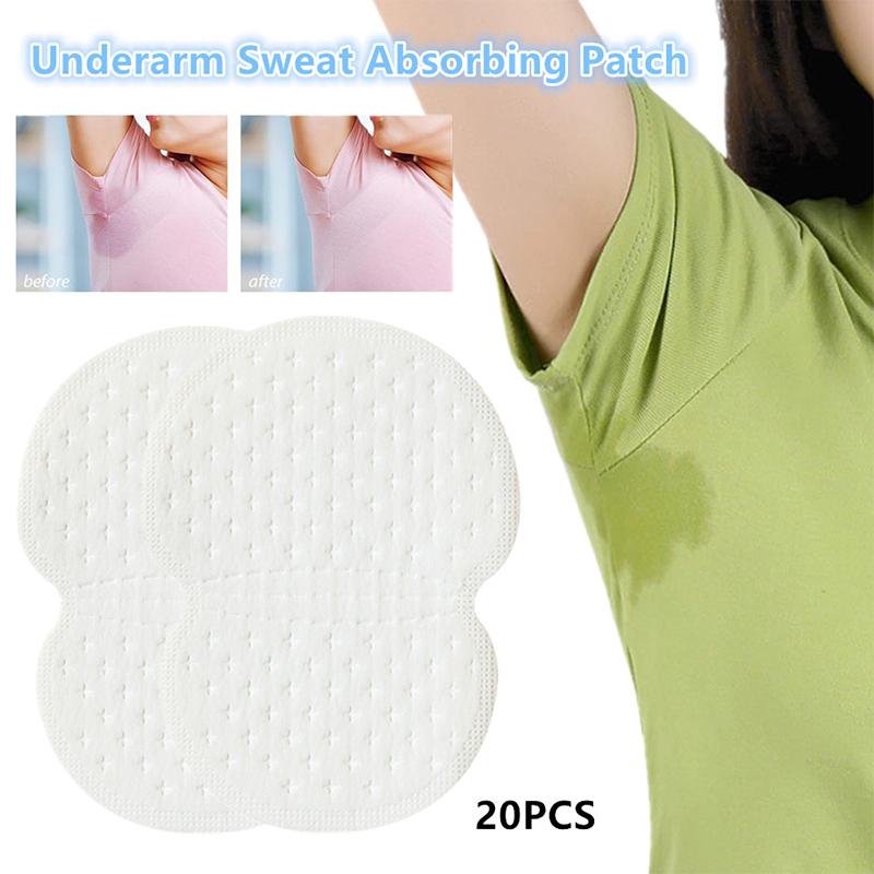20Pcs Unisex Sweat Pads Summer Deodorants Underarm Anti Perspiration Sweat Pads Disposable Armpit Absorb Sweat Shield Pads