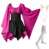 New Long-sleeved Women's Renaissance Medieval Dress