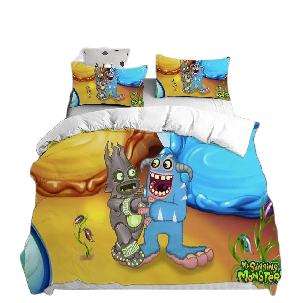 Conjunto de cama da Universidade dos Monstros Sullivan Capa de edredom King Size Capa de edredom dupla adequada para crianças e adultos