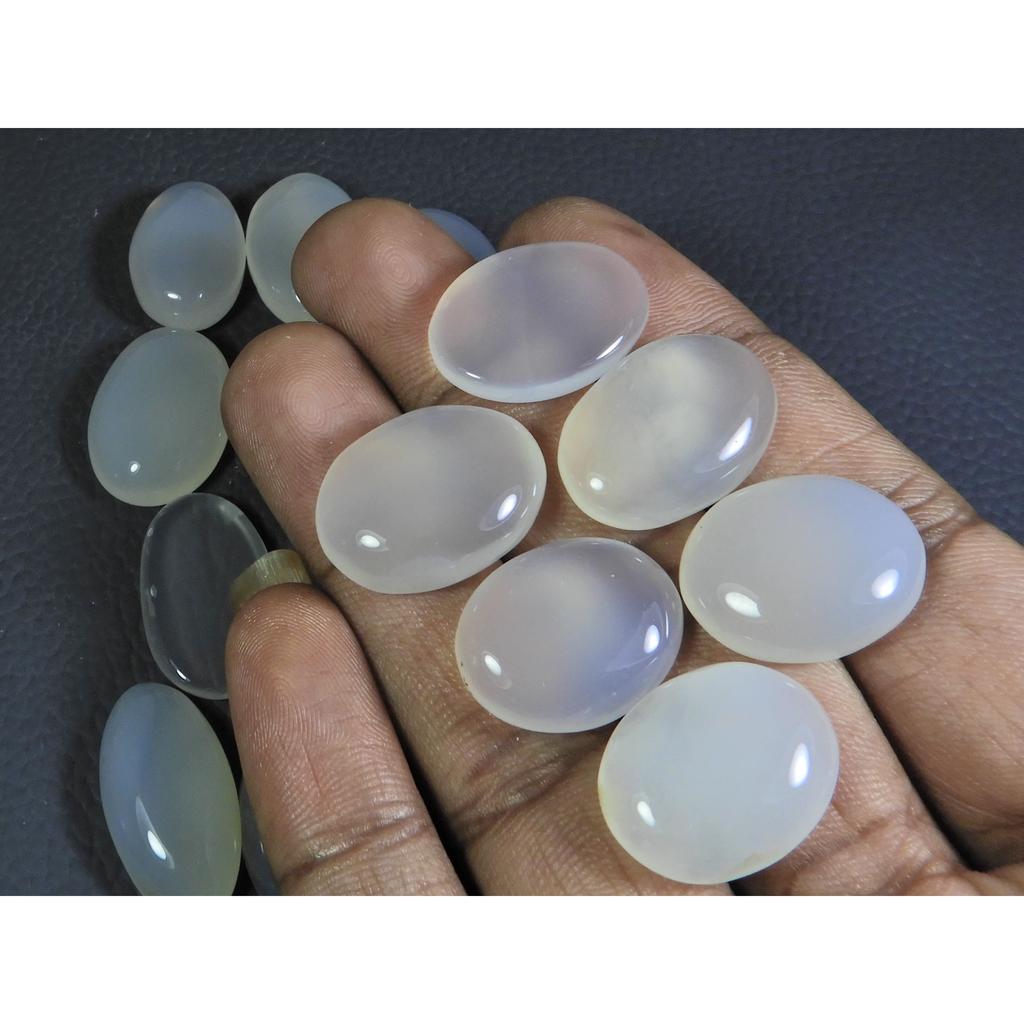 284Cts. Natural Onyx Agate Ring Size Oval Cabochon Loose Gemstone 16Pcs Lot A-634