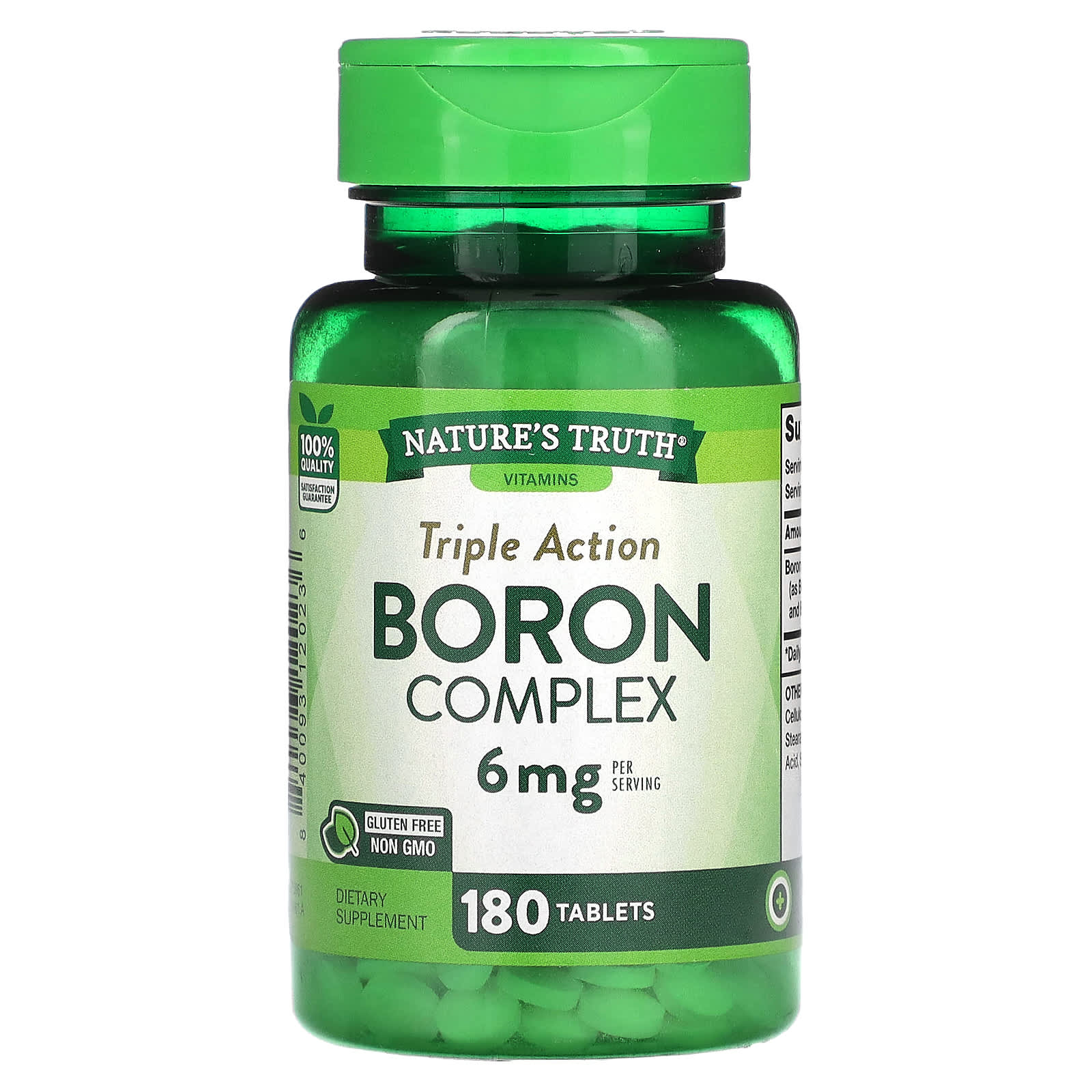 

Nature S Truth, Triple Action Boron Complex, 6Mg, 180 Tablets (3Mg per Tablet)