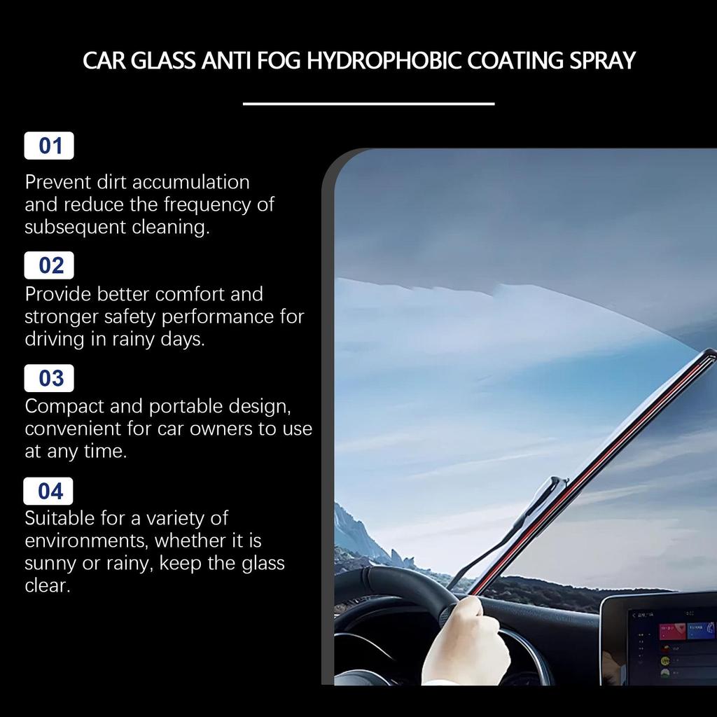 RAYHONG Hydrophobic Water-Repellent Windshield and Mirror Spray