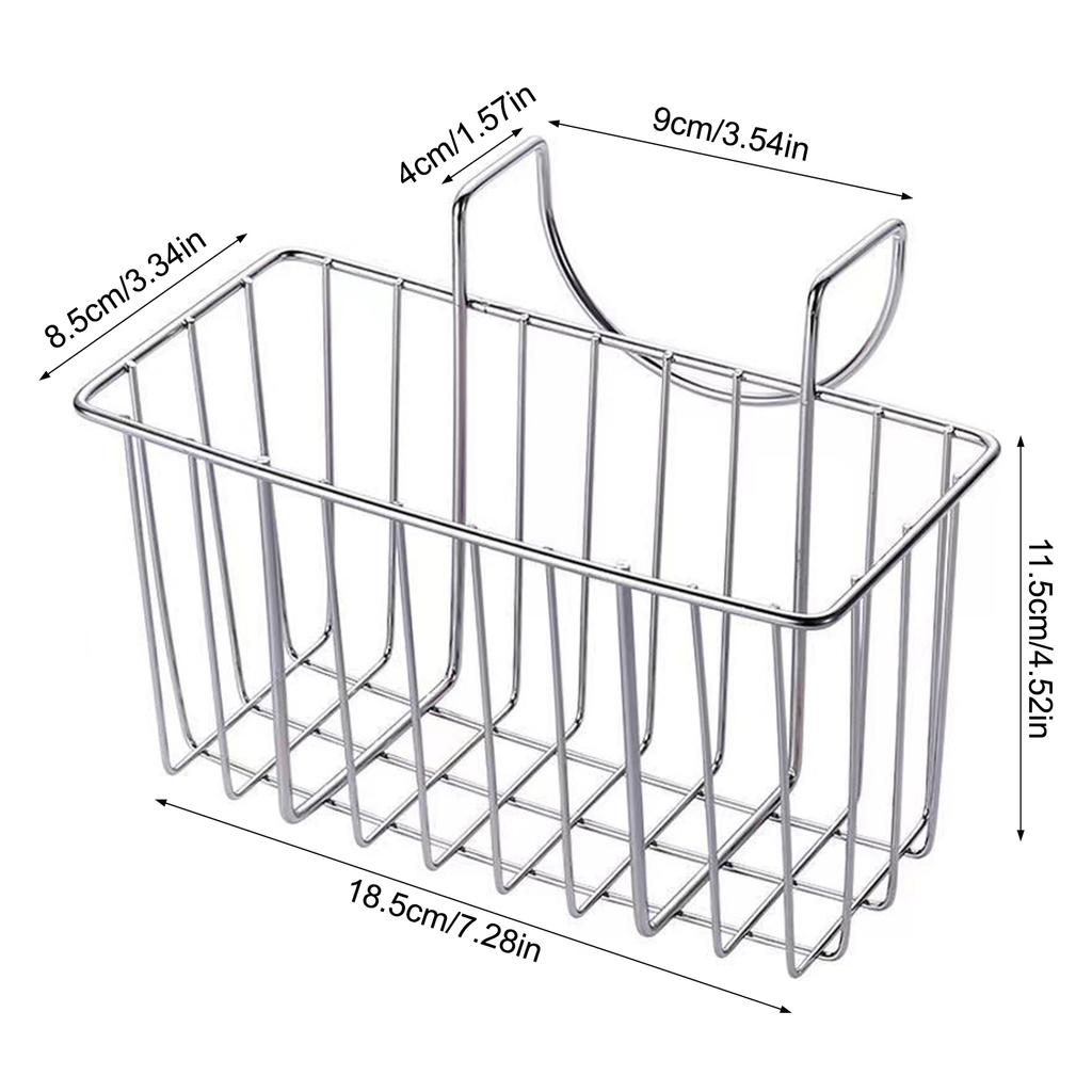 Sponge Holder for Kitchen Sink Hanging Soap Brush Sink Caddy Drainer Rack for Sponge Brush Soap Towel & Sink Supplies