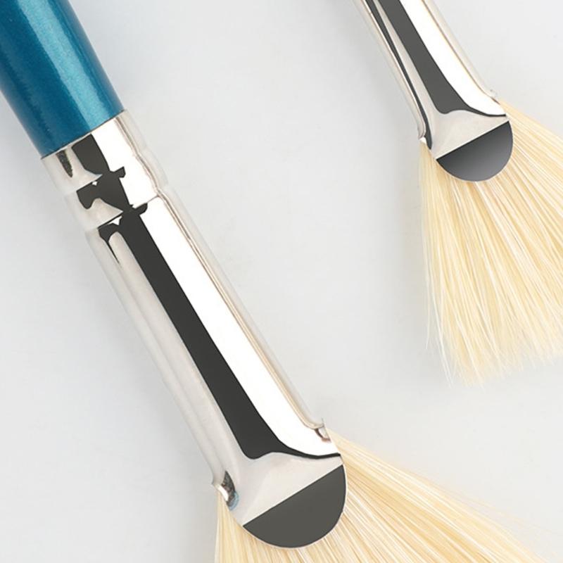 Pig Bristle Hair Painting Brush Artist Paint Brush Fan Acrylic Brush Watercolor Paint Brush Drawing Supplies