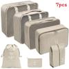 Set Organizzatore da Viaggio Sette Pezzi Impermeabile Cubico Storage per Bagagli per Viaggi di Piacere