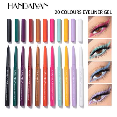 HANDAIYAN 20 Farben Wischfester Gel Eyeliner Gel Sternenlicht Wasserdichter Eyeliner mit Cremiger Textur