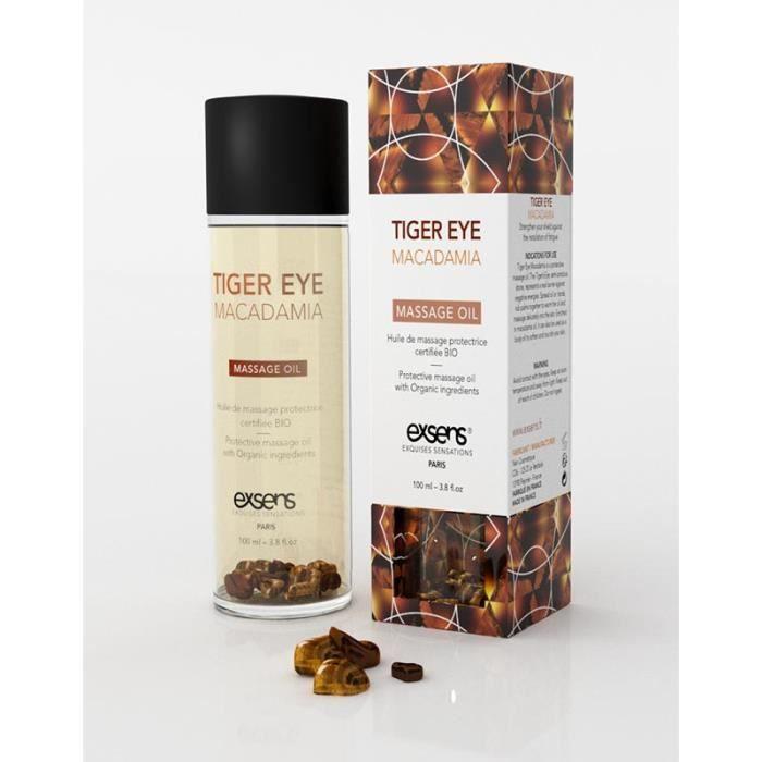 Exsens Certified Organic Massage Oil - 100 Ml - TU - Macadamia/Tiger's Eye