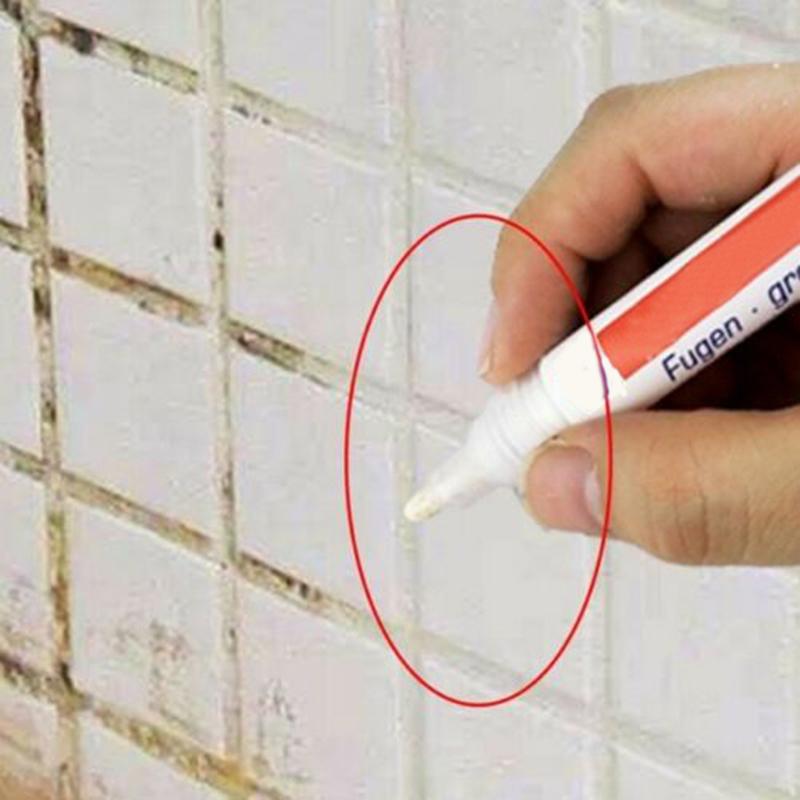 Tile Grout Coating Marker,Wall Floor Ceramic Tiles Gaps Professional Repair Pen,Anti-Mildew Waterproof Whiteboard Repair Pen