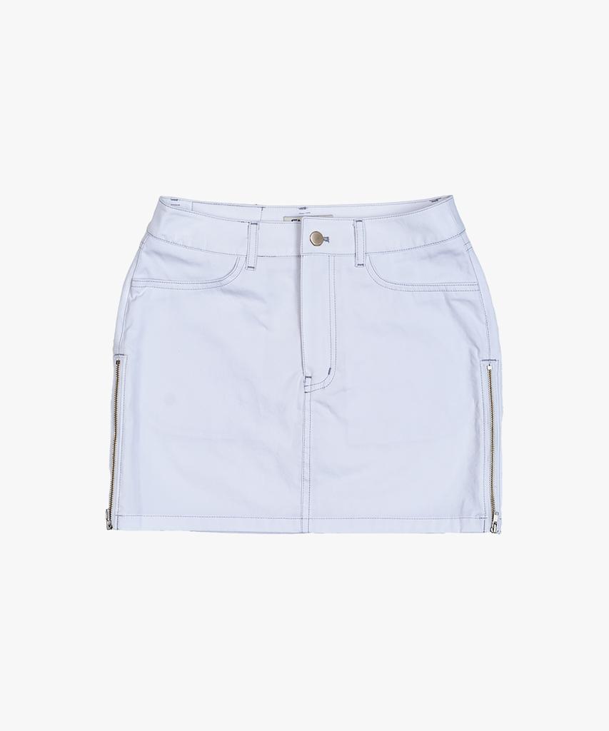 Pabeo Side Zip Skirt (White)