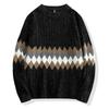 Winter Men 'S Round Neck Thicken Sweater Loose Knitwear Sweater Warm Bottoming Shirt 
