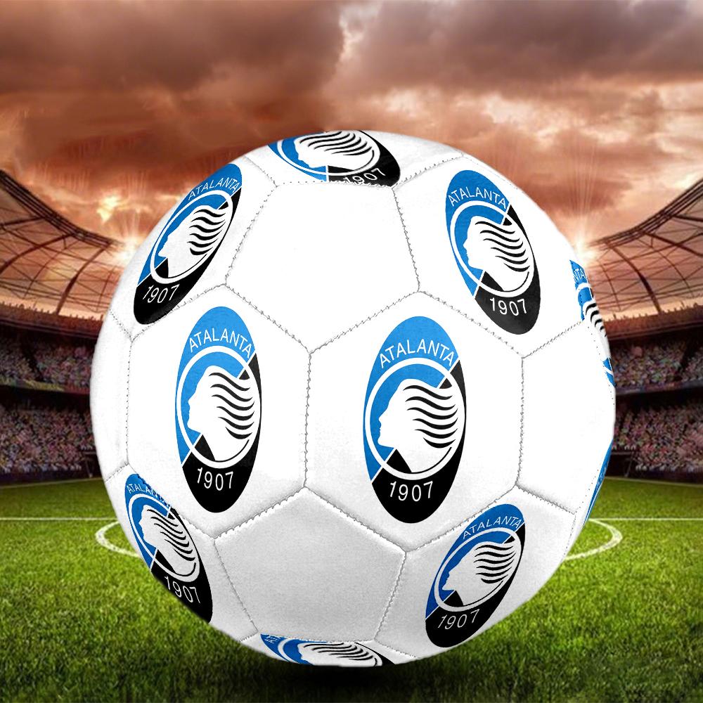 Pallone da Calcio Atalanta BC, colorato, adatto a tutte le età, cucito a macchina, materiale PVC, qualità da competizione, taglia 5 Pallone da Calcio, resistente e ad alto rimbalzo
