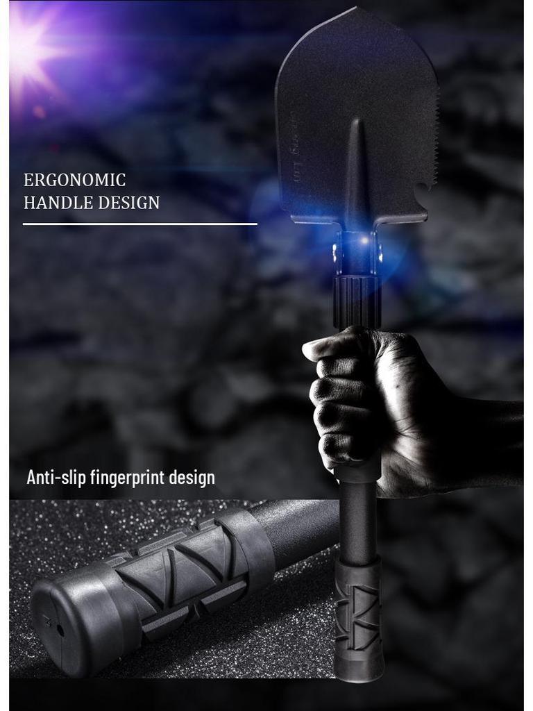 Portable Multifunctional Folding Shovel: Compact German Design for Outdoor, Fishing, Car Use