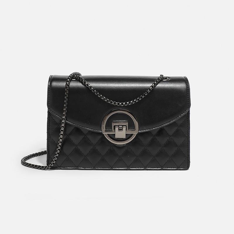 

Модная женская сумка через плечо из искусственной кожи с цепочкой, корейские новые квадратные сумки через плечо, клатч с клапаном, роскошные женские сумки