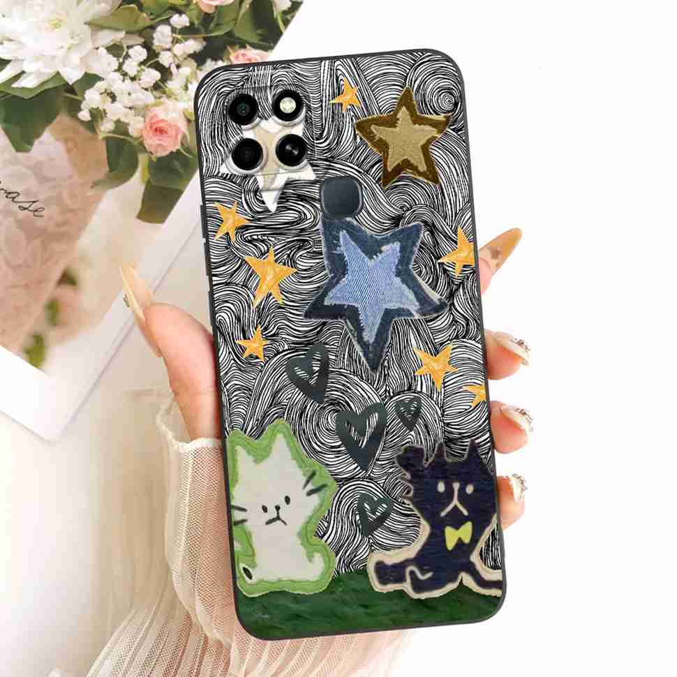 

For Infinix Smart 6 2021 Case X6511 Cute Cat Butterfly Cover Silicone Soft Phone Cases For Infinix Smart 6 Smart6 Back Cover Infinix Smart 6