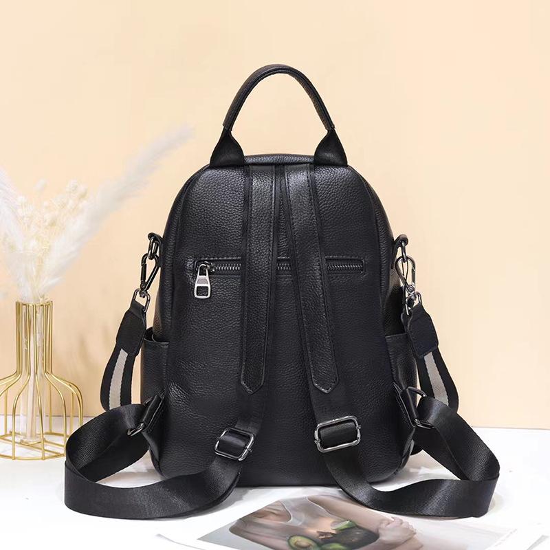 Leather Backpack Female Fashion Mommy Leisure Backpack Head Layer Leather Soft Leather Travel Bag