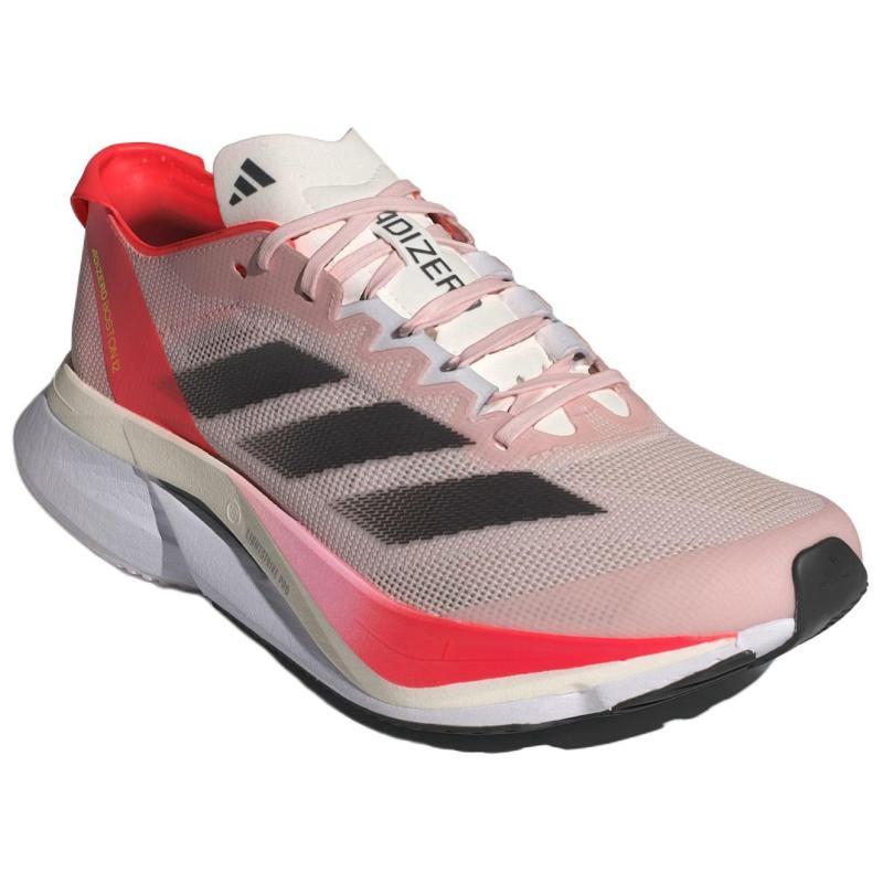 Adidas Adizero Boston 12 Sandy Pink Aurora Met Solar Red Women's Sneakers IF9218