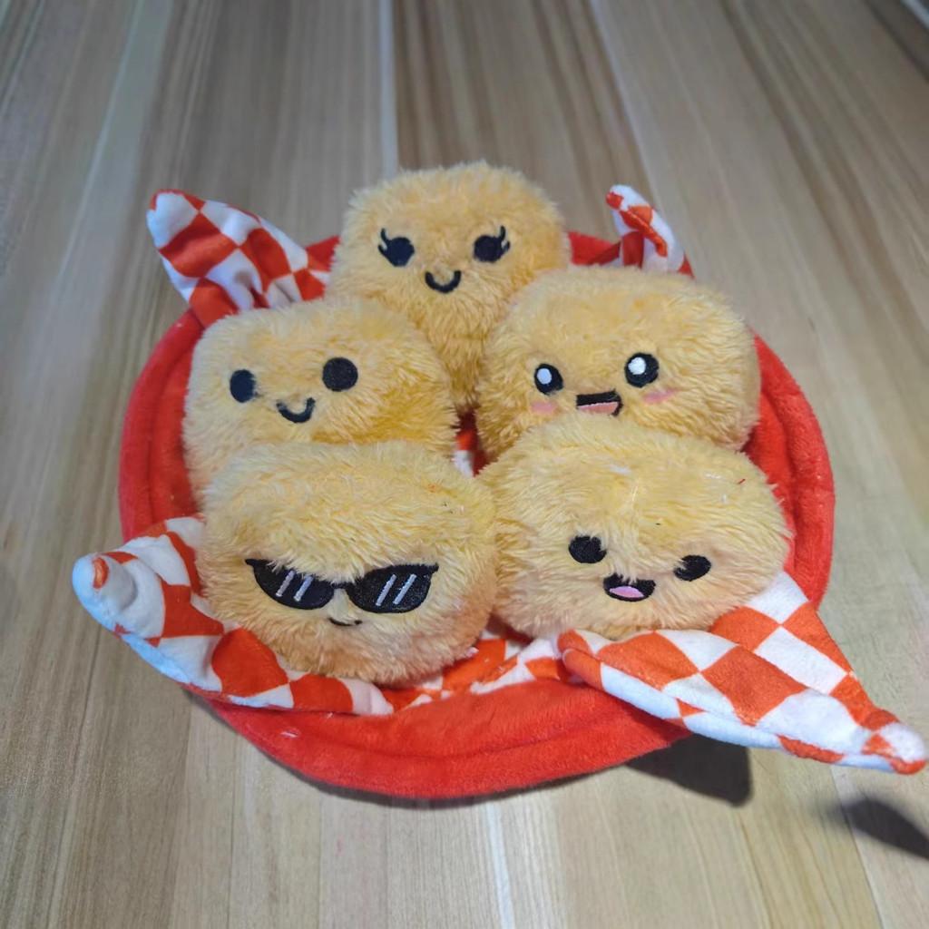 Emotional Support Chicken Nuggets Plush Toy With Soft Crystalfiber For Stress Relief And Gift