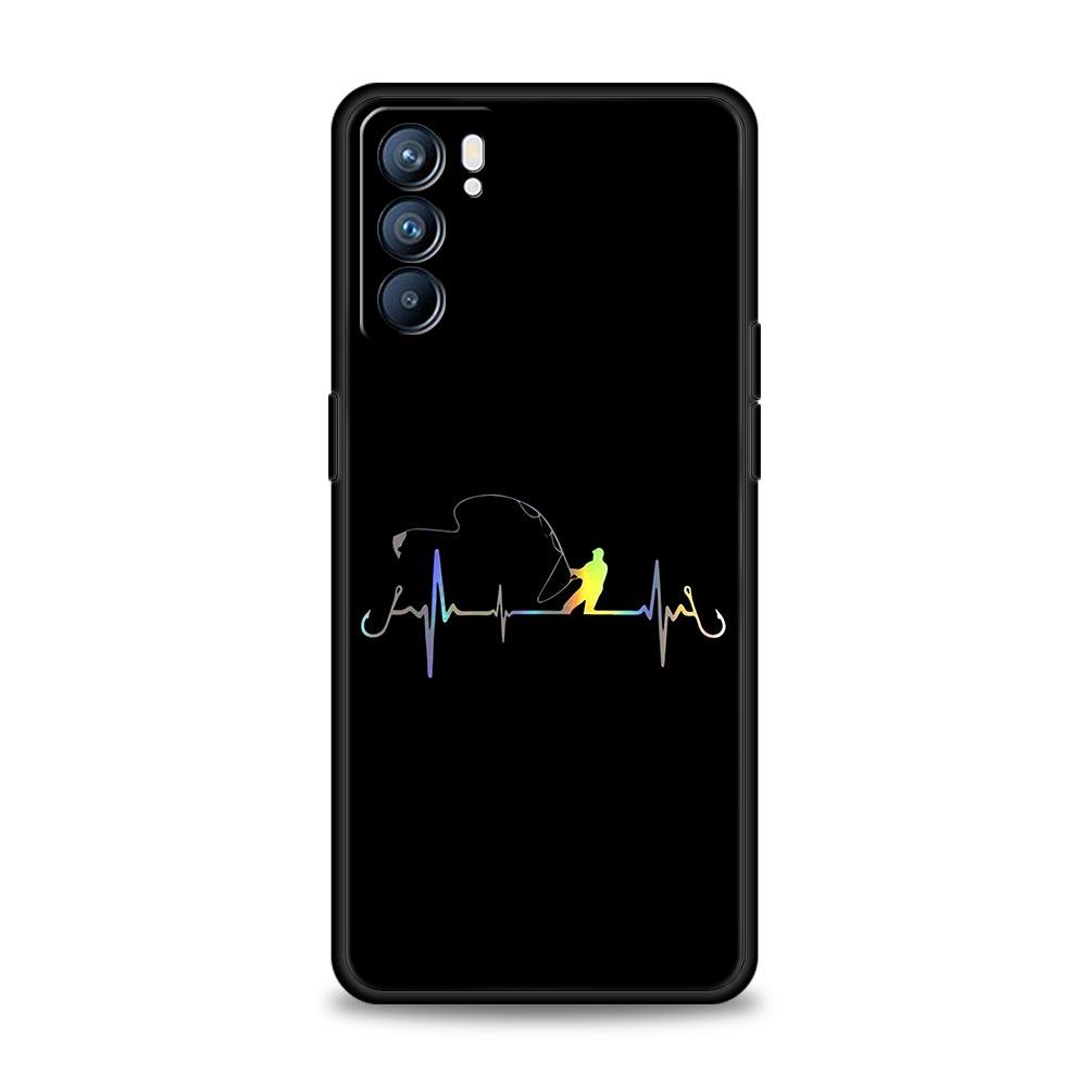 

Чехол для телефона с рыбой для карповой рыбалки для Oppo A54 A53 A52 A9 A15 A17 A16 A76 A74 A57 A31 Find X6 Pro X5 Reno8 Reno7 Reno6 Pro 5G Oppo Reno6 5G