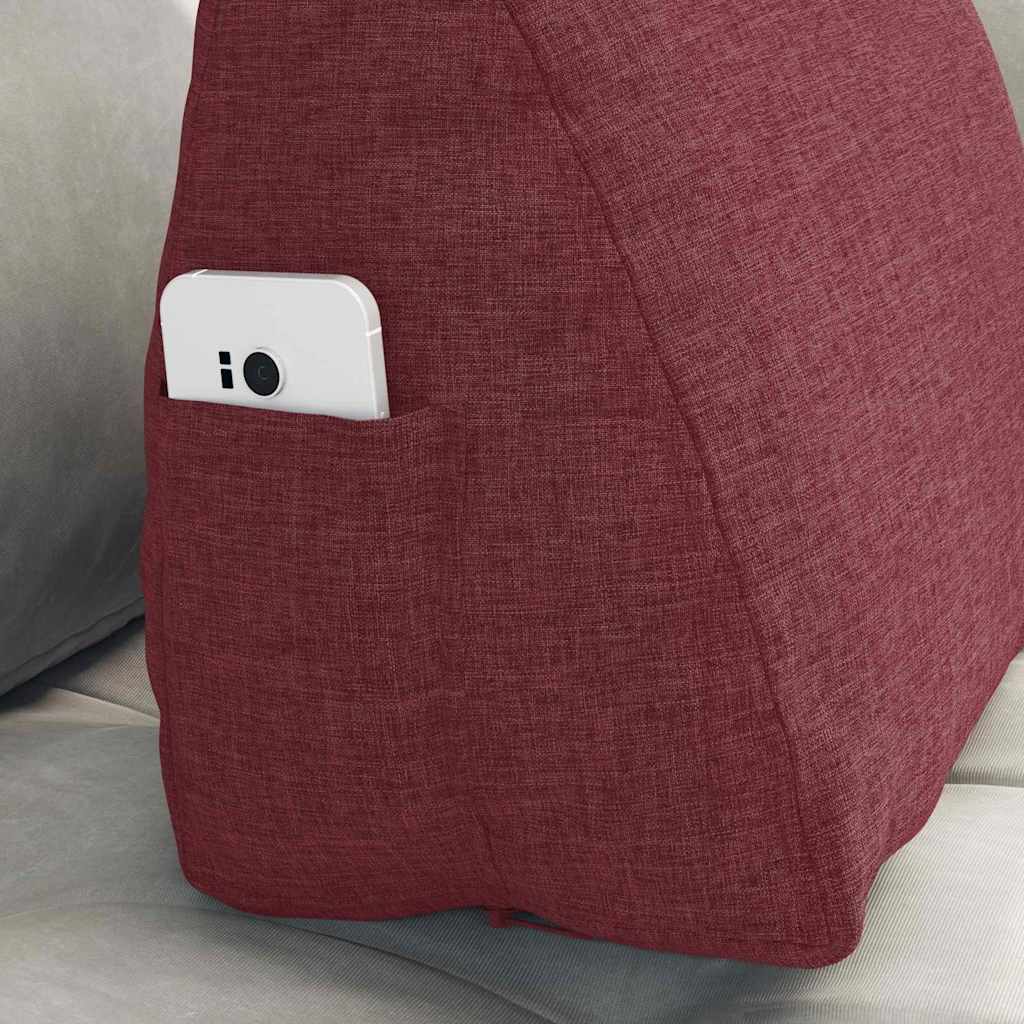 Back Cushion Burgundy Red 45 x 20 x 35 cm Fabric