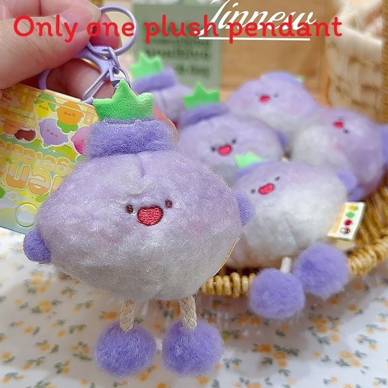 Carrots Corn Mushrooms Cartoon Plush Keychain Vegetable Cord School Bags Gift