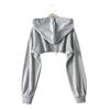 Women's Spring & Autumn Cropped Dance Hoodie - Versatile, Long-Sleeve, Loose-Fit